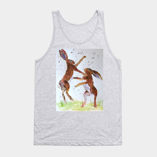 Hares Boxing Tank Top by Casimirasquirkyart